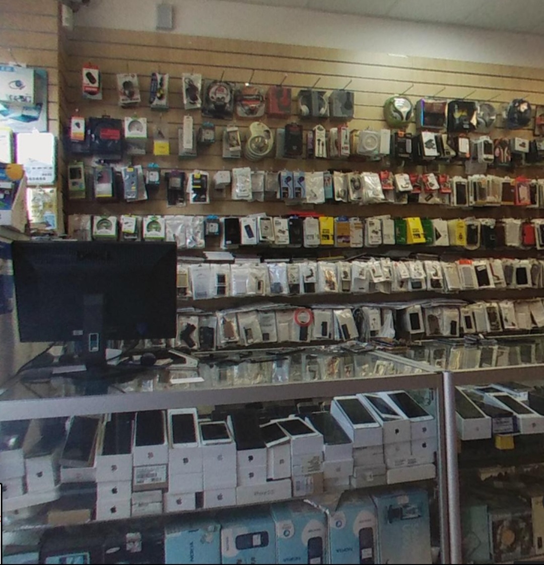 Mega Mobile Harrow shop interior with phones and accessories